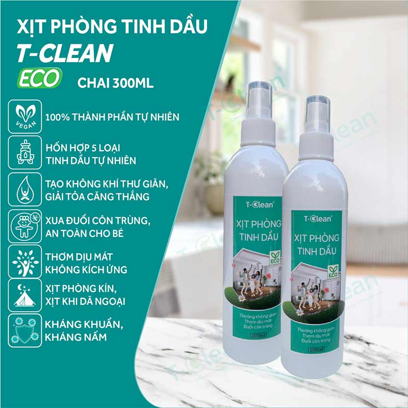 Xịt Phòng Tinh Dầu T-Clean Eco Xịt Phòng Tinh Dầu T-Clean Eco
