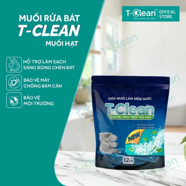 Muối Rửa Chén T-Clean Túi 1,2kg