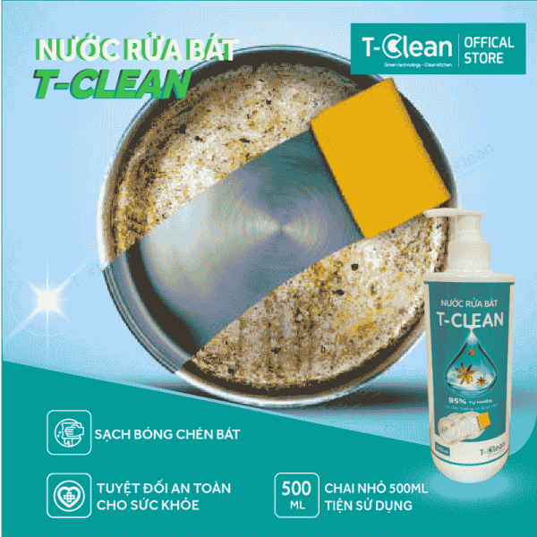 Nước Rửa Chén T-Clean Chai 500ml