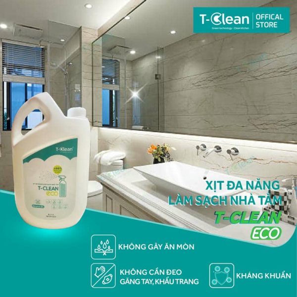 Tẩy Cặn Canxi Nhà Tắm Đa Năng T-Clean Eco Can 2L