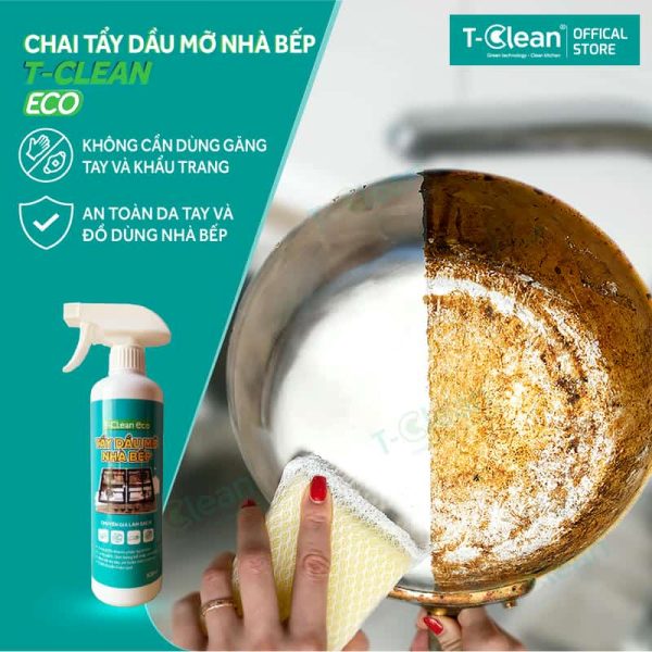 Tẩy Dầu Mỡ Nhà Bếp T-Clean Eco Chai 500ml